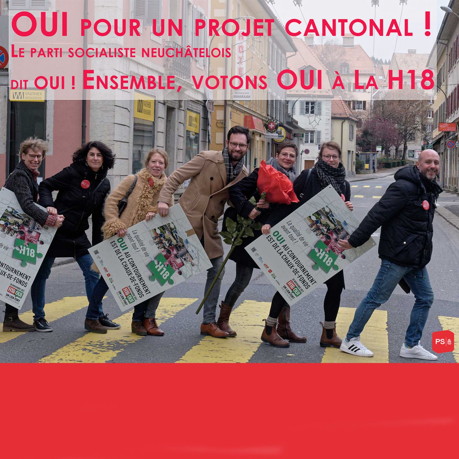 Pour un projet cantonal ! Saint-Blaise s'allie aux sections du PS pour un oui au contournement H18 de La Chaux-de-Fonds